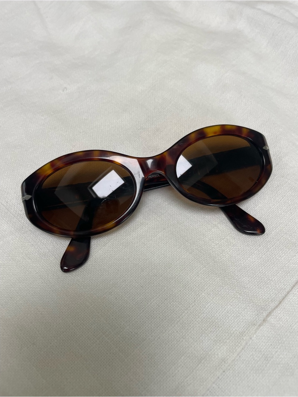 Vintage Persol Oval Women's Sunglasses - Brown Lenses